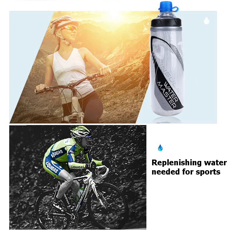 610ML Bicycle Bottle Outdoor Sport Keep Cold Bottle Cycling Climbing Hiking Drink Jug Cup Warmer Bike Plastic Garrafa Agua U0090 (1)