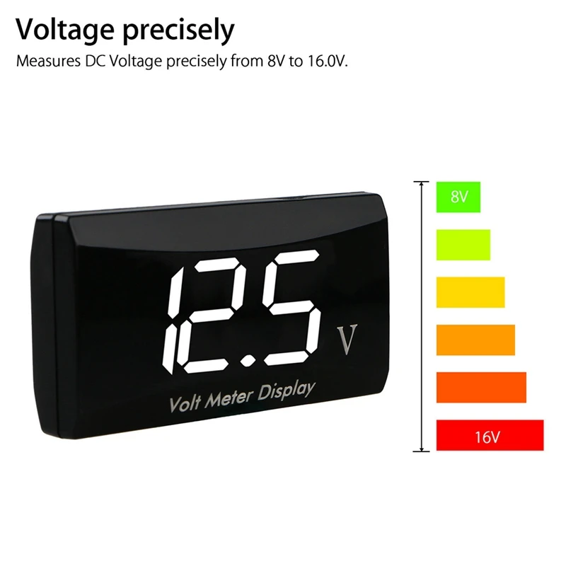Мини светодиодный цифровой вольтметр для мотоцикла