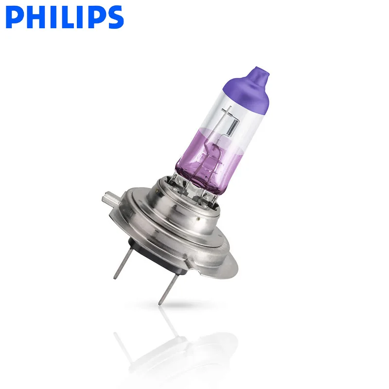 Philips H7 12V цвет видения фиолетовый цвет лампы Автомобильные фары авто галогенные модные лампы+ 60% более белый ECE 12972CVPPS2, пара