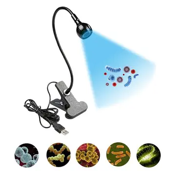 

UV Desk Lamp Ultraviolet 360 Adjustable Portablecuring Lamp Green Oil Purple Manicure Light For Kitchen Bathroom Wardrobe
