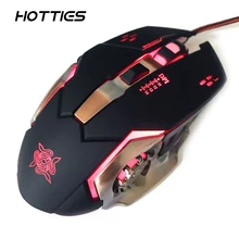 Эргономичная Механическая игровая мышь 3200 dpi 6 кнопок компьютерная мышь светящаяся USB Проводная мышь для ПК компьютера ноутбука