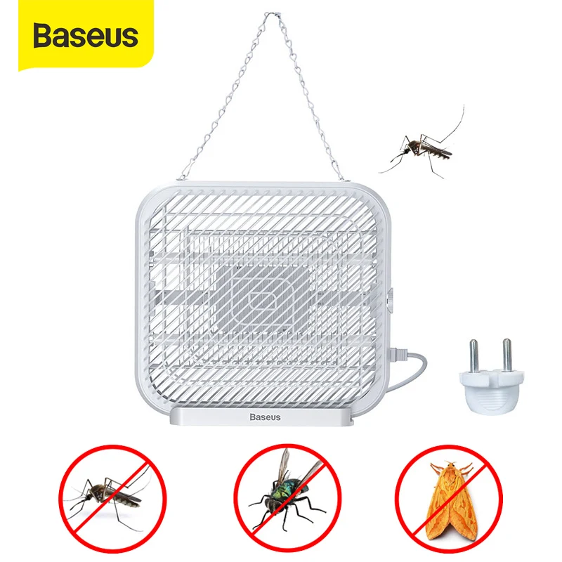 Baseus светодиодный светильник для уничтожения комаров УФ электрическая лампа