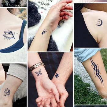 

Juice Tattoo Sticker Semi-permanent Tatto Waterproof Temporary Art Tribe Totem Arm Designs Tatoo Stickers New Style 7-15 Days