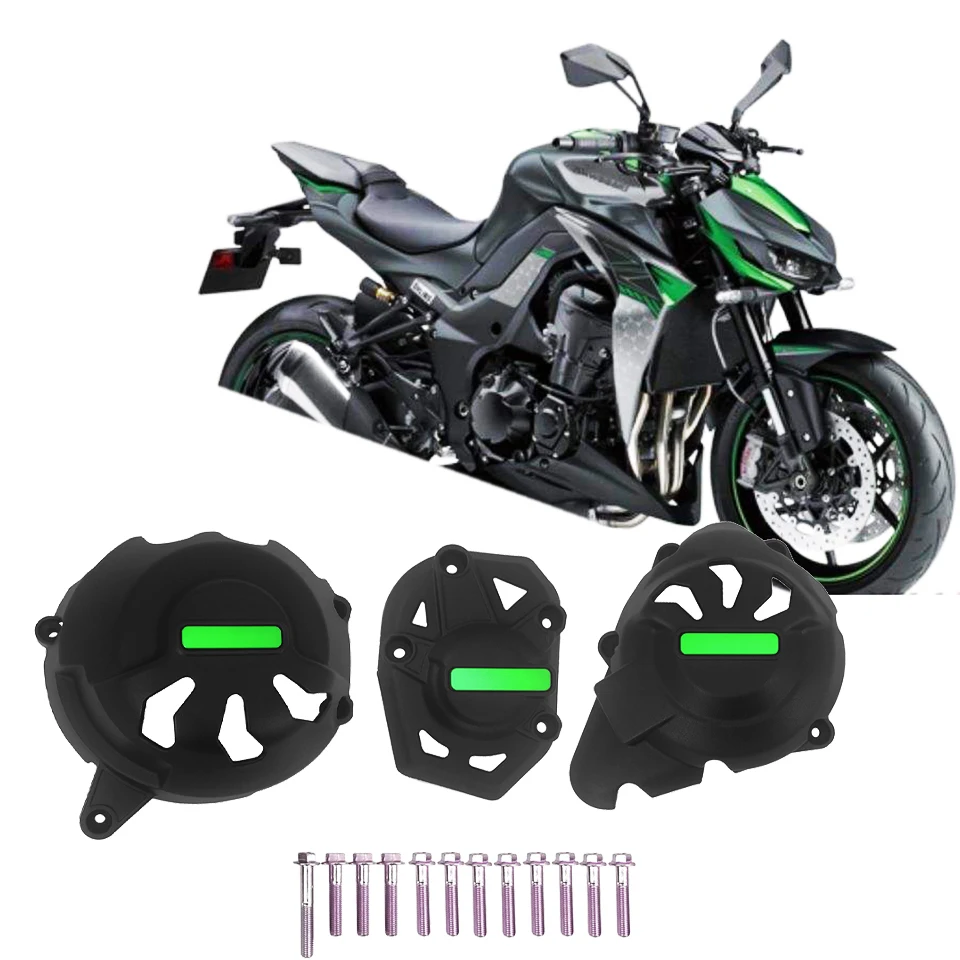 For Kawasaki Z1000 Z1000SX Ninja 1000SX 2010-2020 Motorcycle Engine Protectors Covers Stator Case Guard Protector Kit | - Цена: 