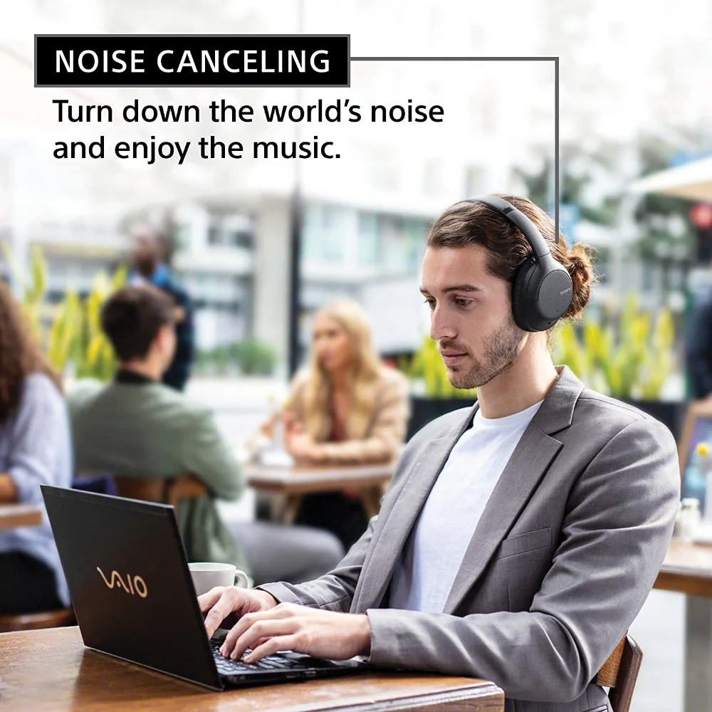 FULL NEW ! SONY Noise Cancelling Headphones WHCH710N: Wireless Bluetooth Over The Ear Headset with Mic for Phone-Call