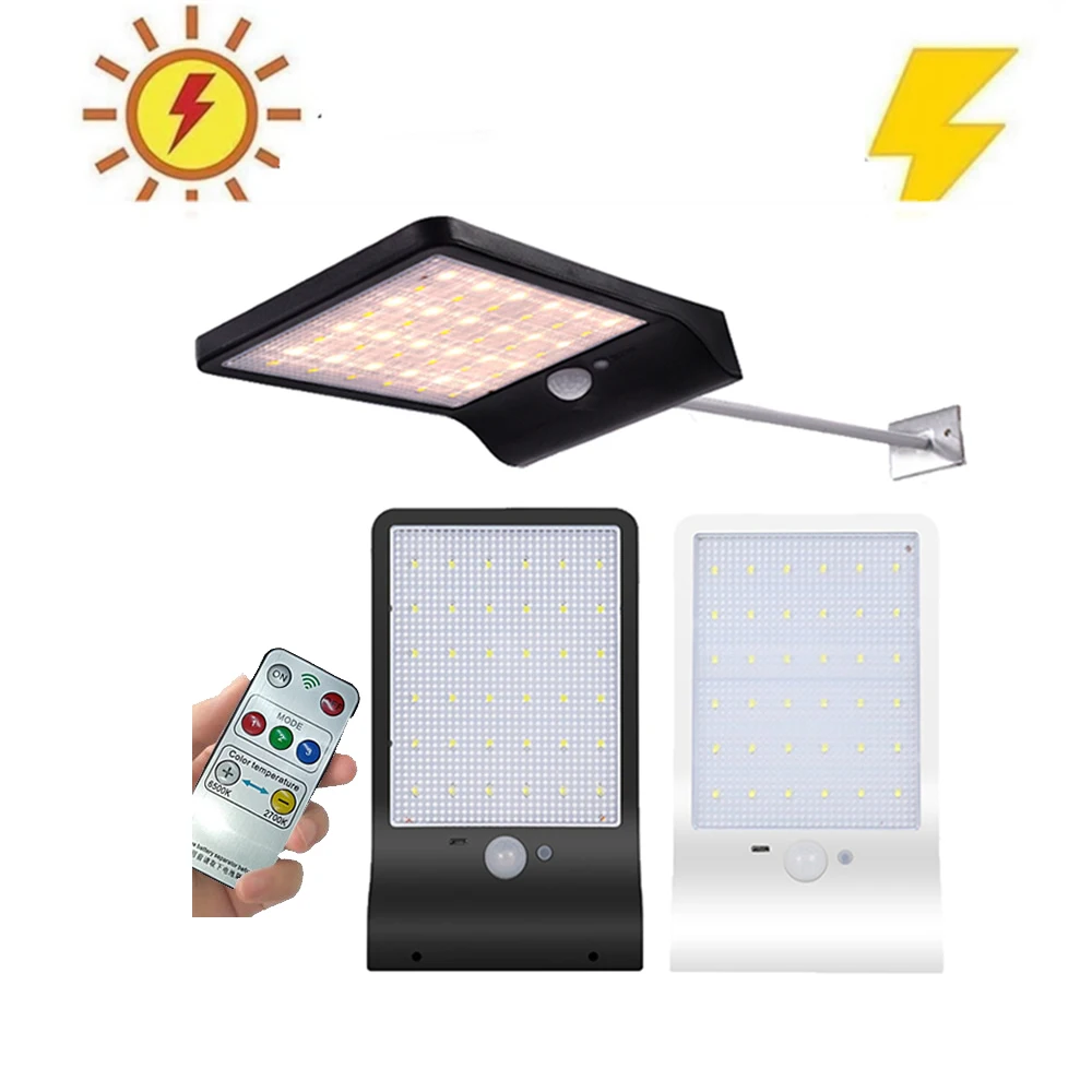 

Aluminum pole 36/48 LED Sensor Waterproof Garden Outdoor Patio Courtyard Solar LED Lights Garden Decoration spotlight floodli s