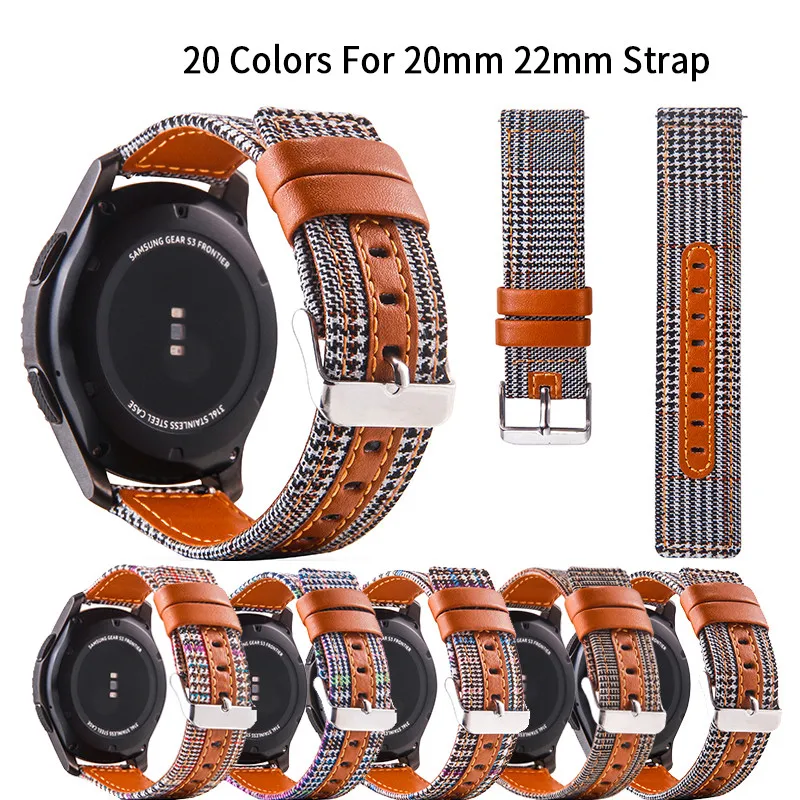 Тканевый кожаный Смарт-браслет для Huawei Watch GT2 Pro ремешок часов Honor GS / ES GT 2 20/22 мм