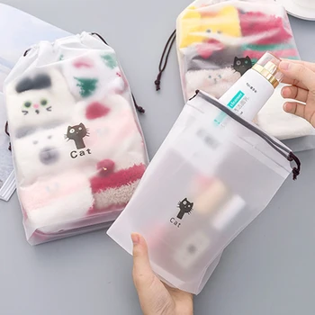 

3PCS Cat Waterproof Cosmetic Box Women Travel Makeup Case Zipper Makeup Bath Organizer Storage Pouch Toiletry Wash Beauty Kit