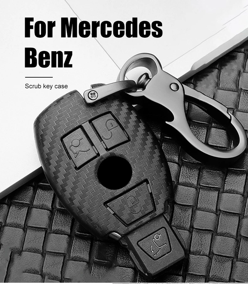 In Fibra di carbonio Auto Chiave Fob Caso Della Copertura di protezione Per Mercedes Benz E Classe C W204 W212 W176 GLC CLA GLA car styling Accessori - He780a086f4664b65bfd5cbaf14cd8f9bC