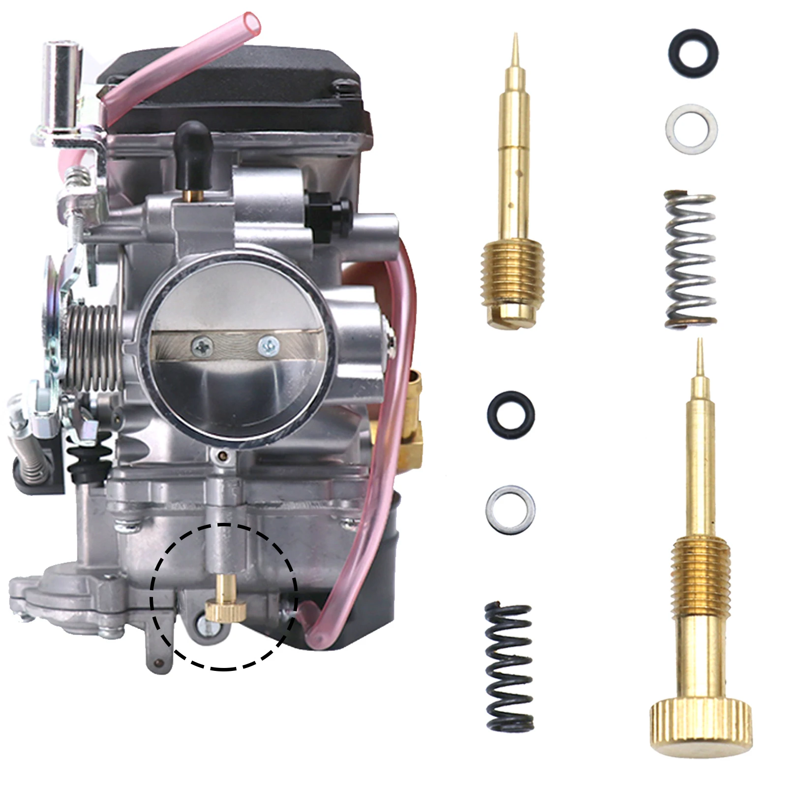 Carburetor Part ハーレーケイヒンCVキャブレター用のアイドルエア 燃料イージー調整ネジ Idle Air Fuel Easy