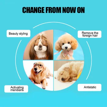 Pet Hair Comb Easy Deshedding Brush For Cat Grooming Tool Double-Sided For Long Small Hair Dog For Cat Dog Hair Remover 3