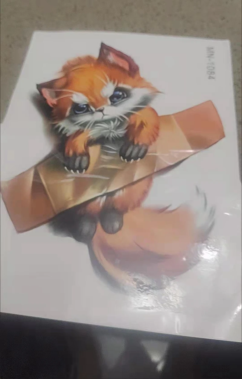 Cartoon Fox Waterproof Temporary Tattoo Stickers for Men Women Cute Pets Small Fresh Art Fake Tattoos Animal Childlike Tattoos tattoo sticker temporary tattoos