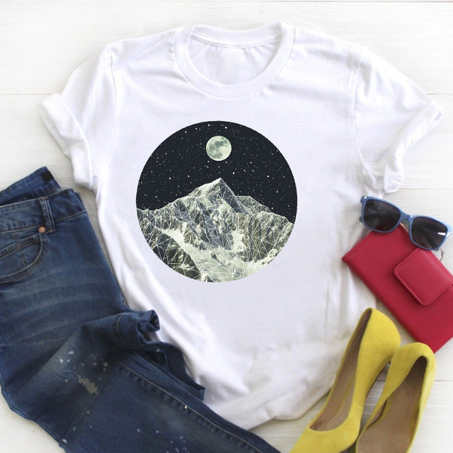 Flower Floral Book Cute Print Short Sleeve Ladies Summer T Tee Female Top Shirt Clothes Tshirt Womens Graphic T-shirt