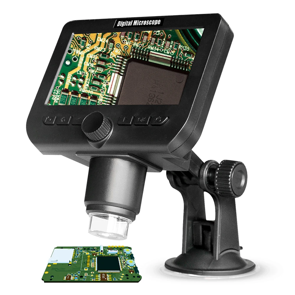 

inskam317 2.0MP Multifunctional Wireless 4.3 Inch Display Screen Microscope with 8 Adjustable Brightness LED Lights Suction Cup
