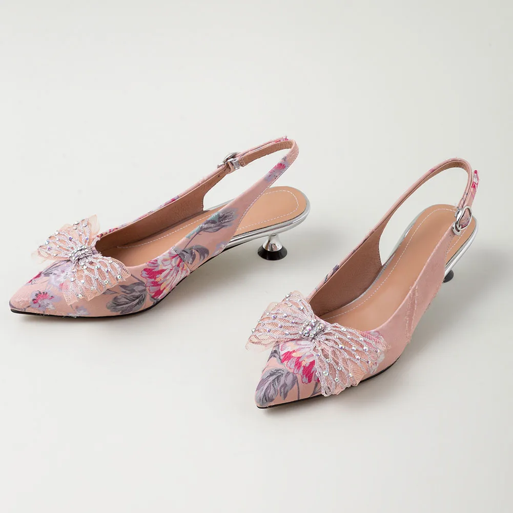 

Sarairis 2020 New Fashion Sheepskin Thin Heels Summer Sandals Woman Shoes Slip-On Butterfly Casual Shoes Women Sandals Female