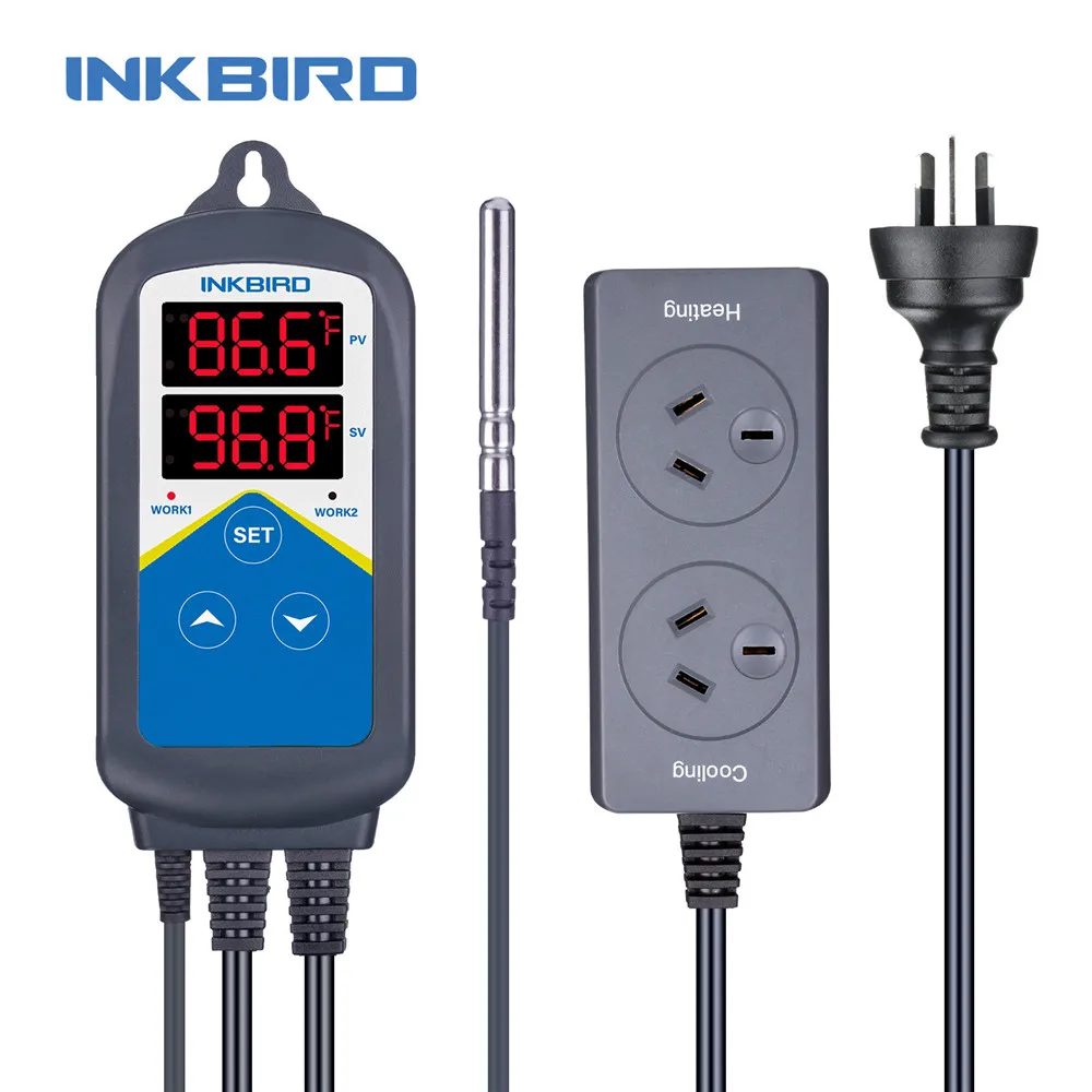 Inkbird 100-240V AU Plug Digital Temperature Controller Thermostat With Heating without Cooling Control Instrument