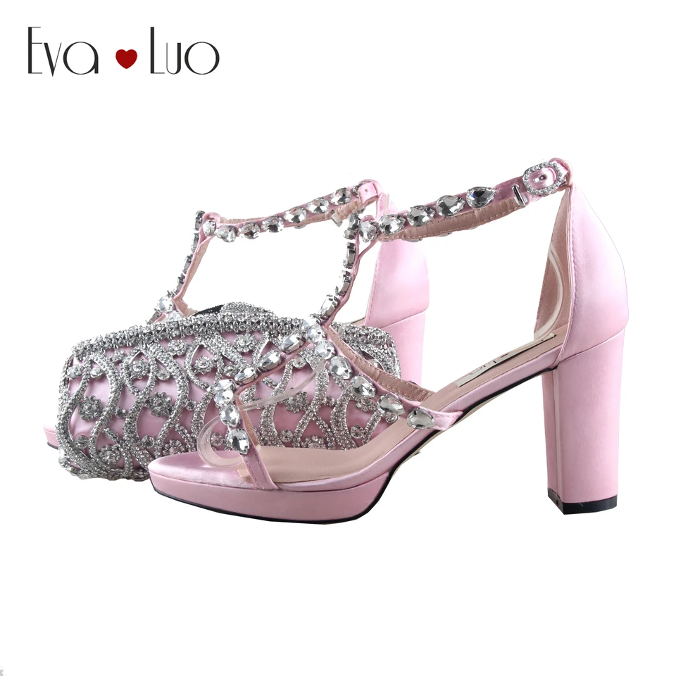 light pink shoes and matching bag