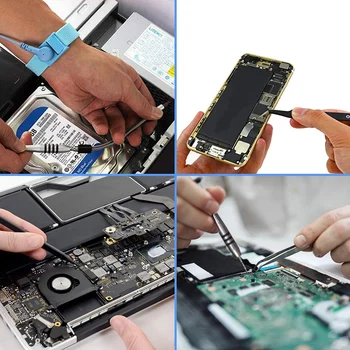 

Professional Computer Repair Tool Kit Precision Screwdriver Set with Anti-Static Wrist for Tablet PS4