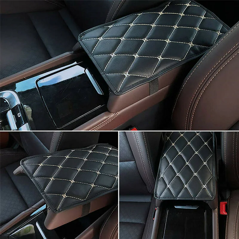 

dropshipping Universal Car Armrest Pad Cover Auto Center Console Box Leather Soft Cushion Mat Car Accessories OE88