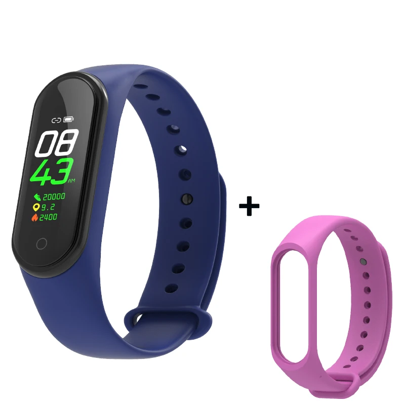 As shown 13 M4 смарт-браслет спортивный водонепроницаемый фитнес-браслет SmartBand дает дополнительный ремень кровяное давление пульсометр для мужчин женщин детей - Цвет: As shown 13