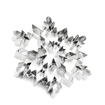 

Christmas Series 3D Snowflake Biscuit Cake Mould Large Stainless Steel Baking Mould Three-Dimensional Biscuit Tool