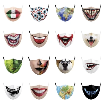 

1pcs Unicorn 3D Adult Mask Mickey Mouth Mask PM2.5 Anti Haze dust-proof Washable Reusable Face Anime Cartoon Masks Print Girl