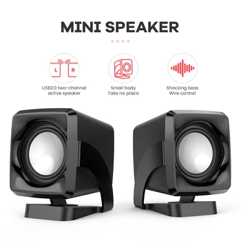 

USB Mini Comuter Speaker Subwoofer Portable Outdoor Loudspeaker Home Theater TV Boombox for Xiao mi Laptop 3.5mm Phone Speakers