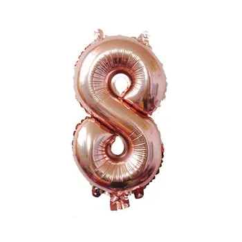 

Rose Gold Aluminum Number Balloons Air Ballons Happy Birthday Wedding Decoration Balloon Event Party Supplies