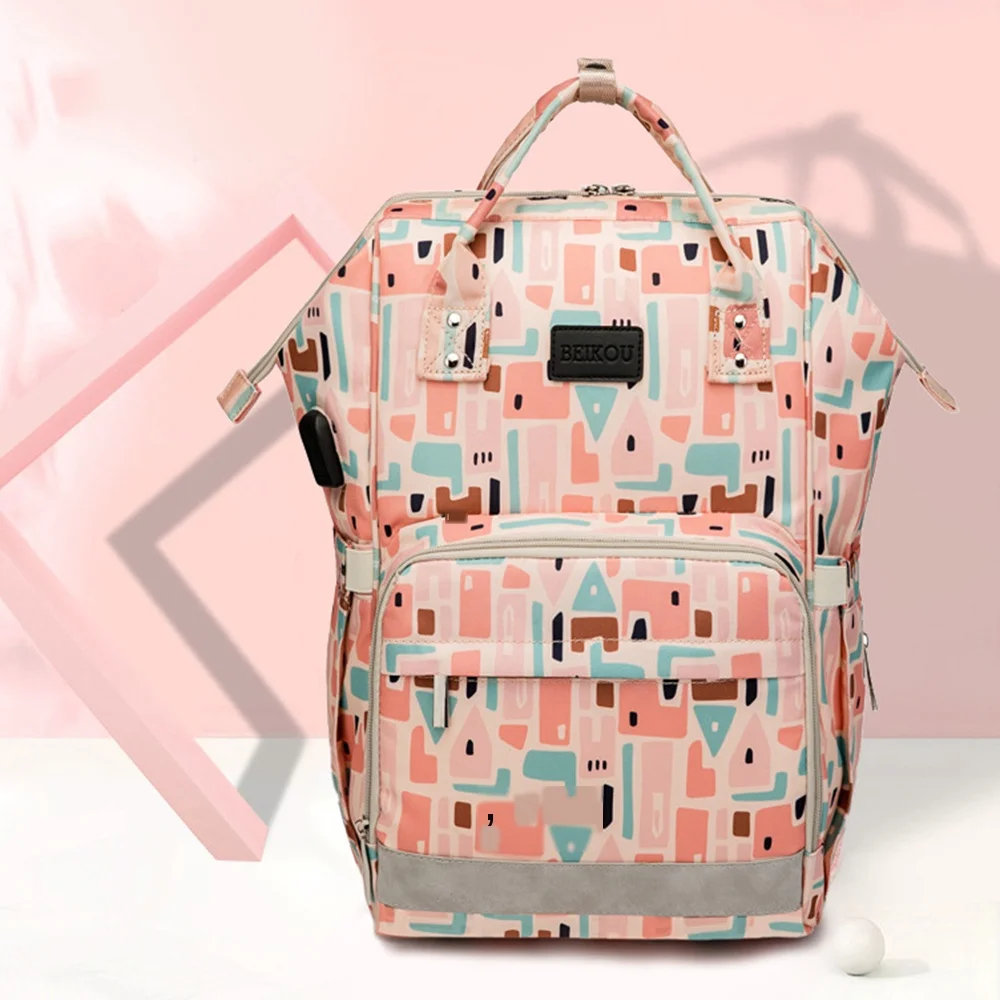 2020 Latest Multi-functional Mommy Bag Fashion Diaper Travel Backpack For Babies Nappies With Phone Charger Stroller Hooks 2020 Latest Multi-functional Mommy Bag Fashion Diaper Travel Backpack For Babies Nappies With Phone Charger Stroller Hooks