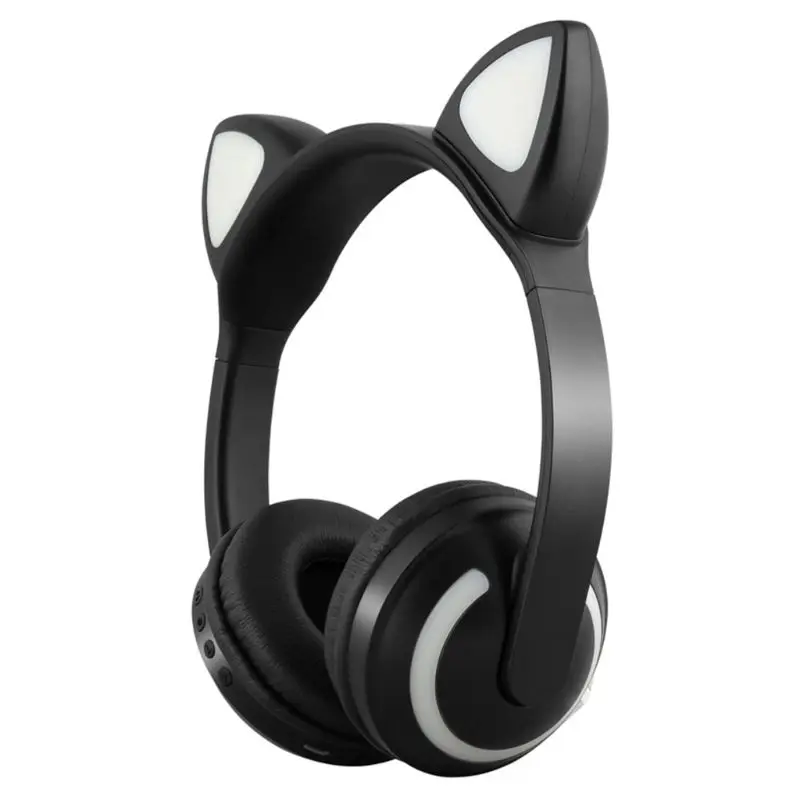 Беспроводные Bluetooth кошачьи уши оголовье наушники светодиодные светильники светящиеся стерео наушники E65A