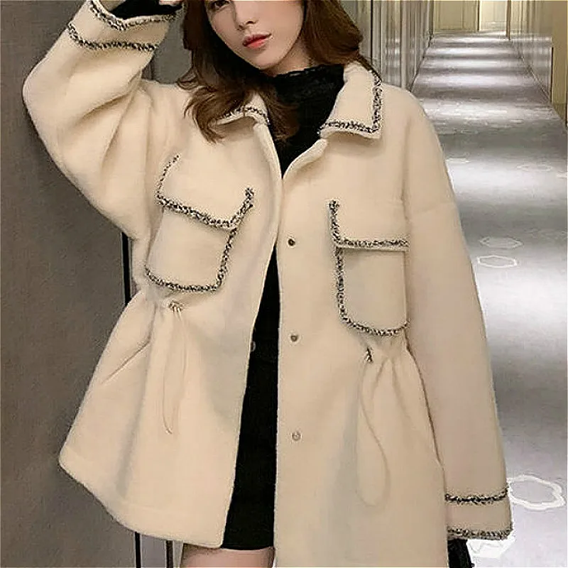 Style Ladies Single Breasted Mac Outerwear Girlish Long Coat