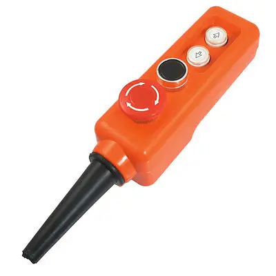 

Red Sign Mushroom Momentary Up Down Black Button Hosit Crane Pushbutton Switch