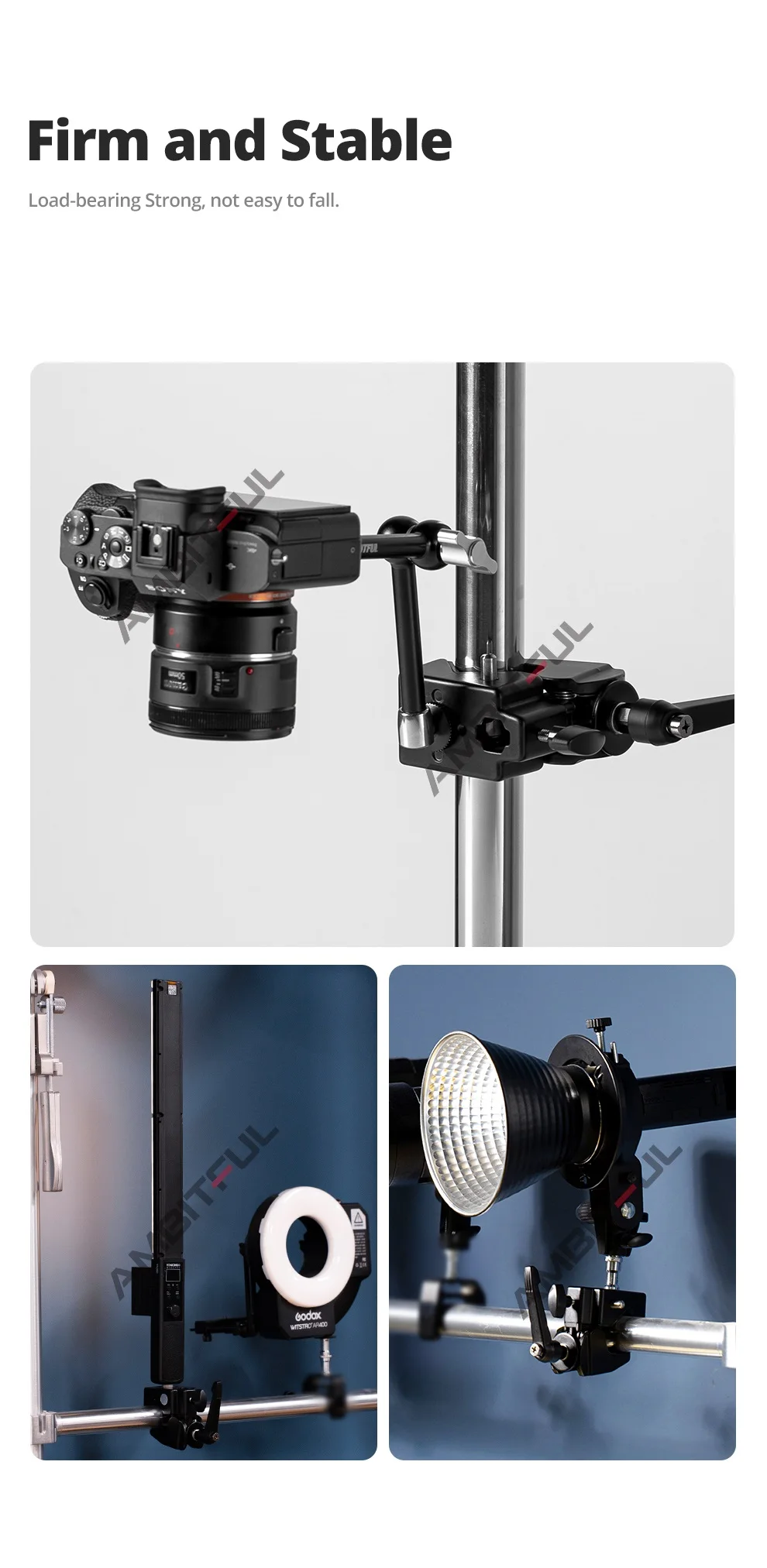 Profession Olecranon C Type Clip Photography Clip for Godox S-type Speedlite Fl