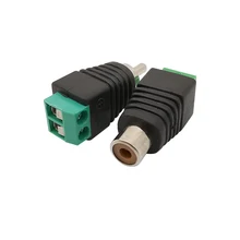 1/2/5Pcs RCA Connectors RCA Male Plug to RCA Female Jack AV Terminal AV Screw Connector RCA Speaker Wire to Audio Camera Adapter