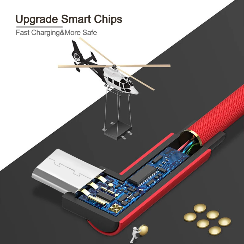 Кабель Micro USB PHOMAX светодиодный кабель для быстрой зарядки и передачи данных Samsung s9