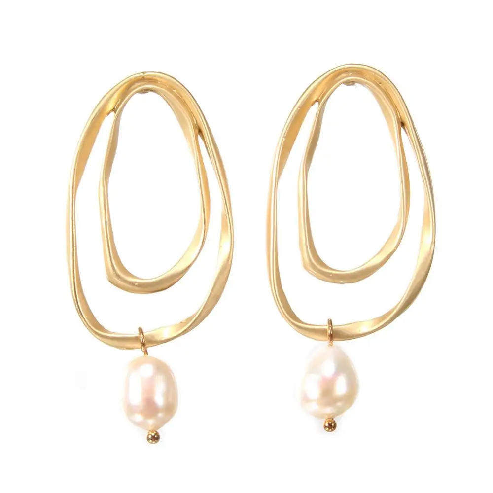

SEVEN GIRL Fashion Pearl Earrings Natural Fresh Water Pearl Drop Earrings For Women Party Trend Jewelry