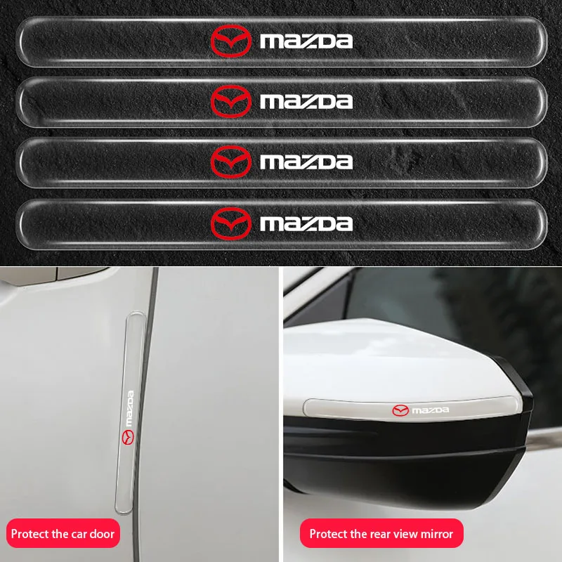 4pcs Car Door Bowl Protection Film Anti-Scratch Stickers for Mazdas 2 3 5 6 8 CX5 CX-5 CX-7 CX-9 MX-5 ATENZA Accessories | Автомобили и