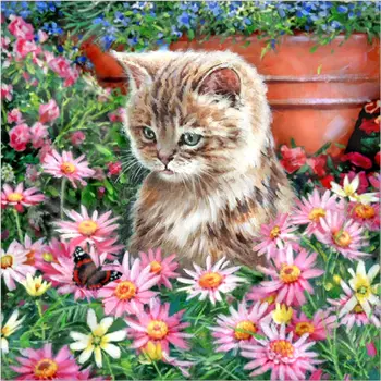

4 Pack Flower Animals 5D DIY Diamond Painting Full Drill Rhinestone Embroidery