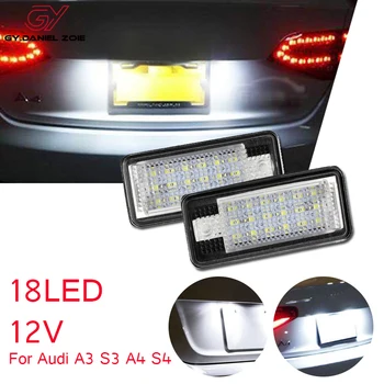 

2PCS 12V 18 LED Car Truck Number License Plate Light Lamp For Audi A3 S3 A4 S4 B6 A6 S6 A8 S8 Q7