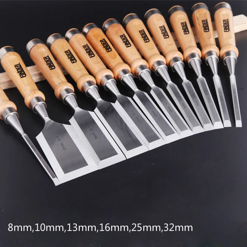 6 Pcs/set Carving Chisel Carpenter Tools Flat Woodworking Chisel Tool Set Professional Wood