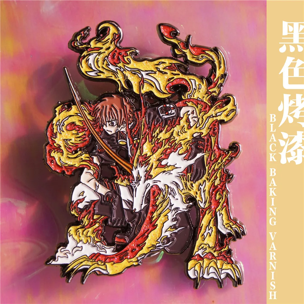 

Limited Yuri Anime Card Captor Sakura Li Syaoran Metal Badge Brooch Pin Bag Accessories Collection Creative Cosplay Gift Hot C