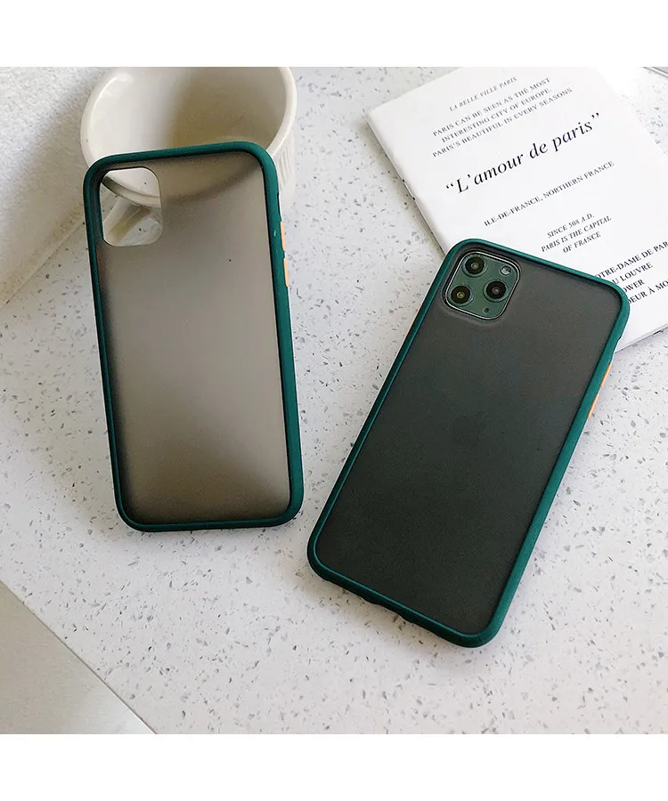 Простой матовый прозрачный чехол для мобильного телефона iPhone 11 Pro X XR XS Max 8 7 6 6S Plus силиконовый мягкий чехол Защита от падения