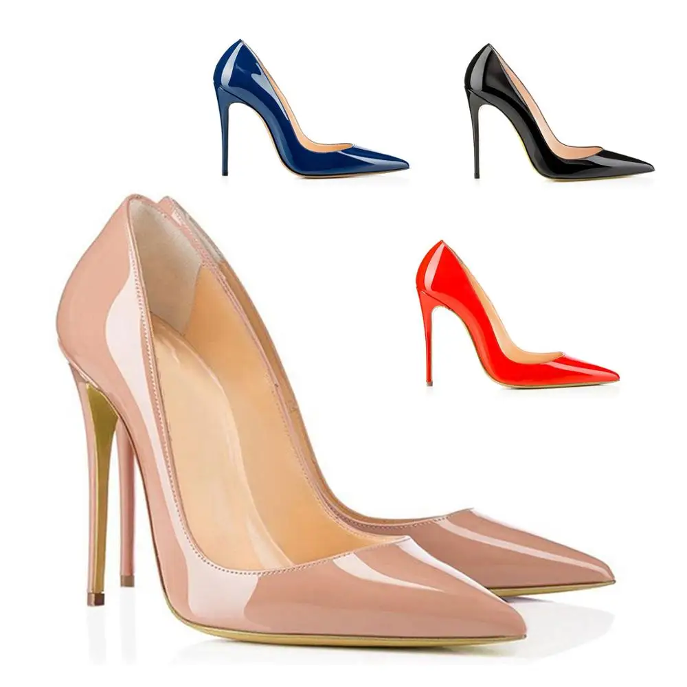 Туфли лодочки женские на высоком каблуке заостренный носок пикантная кожа без