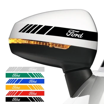 

2Pcs Car Rearview Mirror Stickers Safety Mark Car Reflective Strip Anti-collision Warning Tape for Ford focus Fiesta Car-styling
