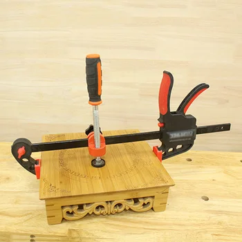 

2 Pcs Single Screw Edge Quick Clamps Set F Clamp Clip Woodworking Function Expansion Auxiliary Tools Fixing Clamp