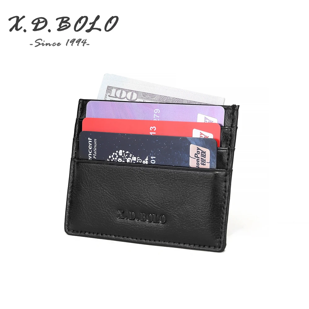 X. D. BOLO натуральная кожа кредитный держатель для карт RFID винтажный кошелек