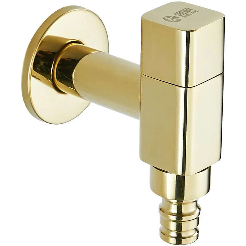 Смеситель для стиральной машины латунный кран золотистого цвета балкона