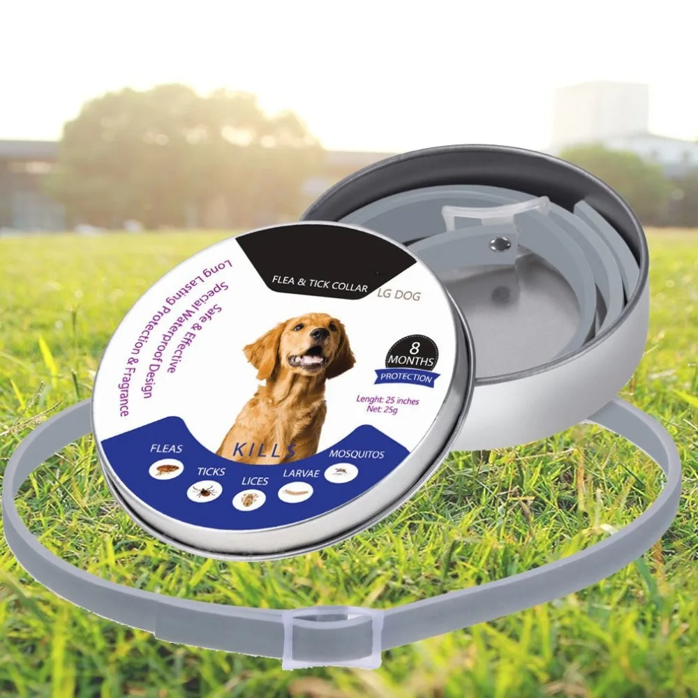 Natural Safe Dog Cat Collar Anti Flea Ticks Mosquitoes Insect Repelling Collars Mite Protection Adjustable Waterproof Collars