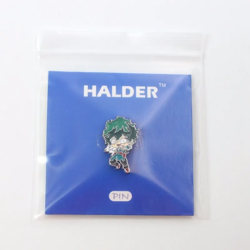 Брошь с надписью «My Hero Academy» Midoriya Izuku Todoroki Shoto Bakugou Katsuki Kirishima Eijiro Kaminari Denki Asui Tsuyu металлические броши