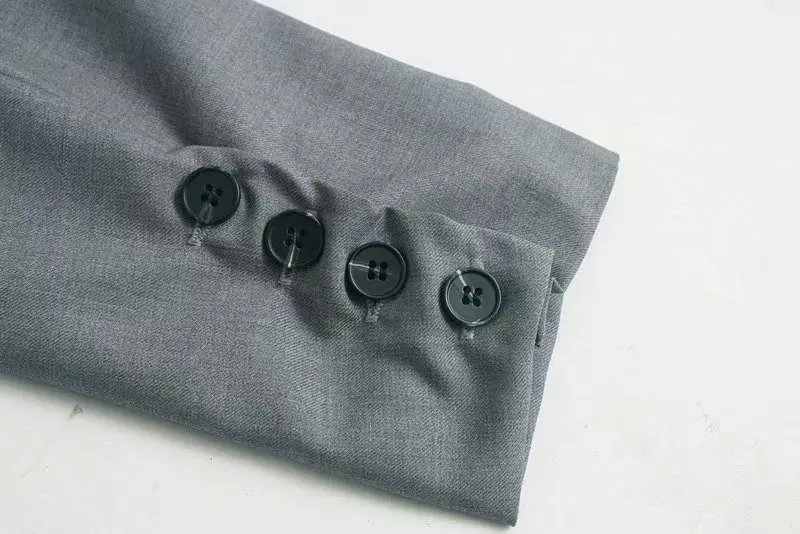 

2019 Fashion Suit Collar Long Sleeve One-Button Solid Color Slim Fit Slimming Network Hongbo Main Short Suit Jacket Tops